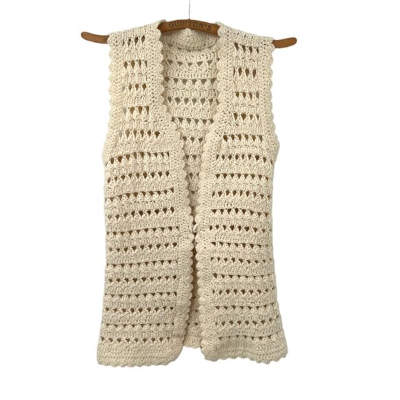 Vintage Handmade Crochet Vest - Picture 1 of 6